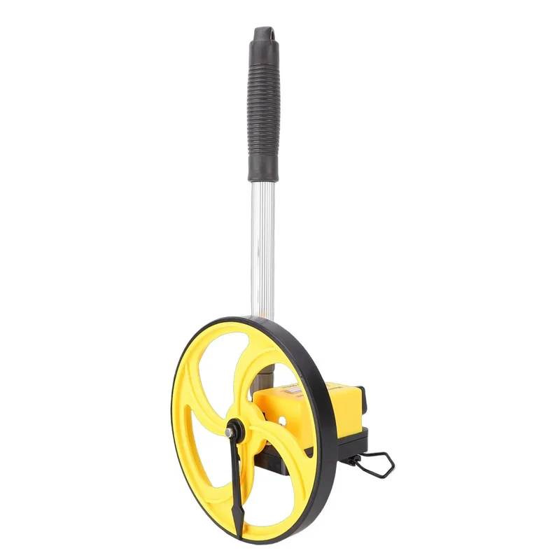 Job Site Ready 8 Inch Measuring Wheel With Telescopic Pole And Digital Counter For Construction Sites Smooth Rolling Distance Tracker Built Like A Tank Zero Hassle Calibration Pro Grade Track Tool