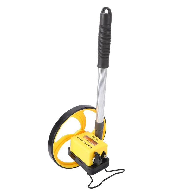 Job Site Ready 8 Inch Measuring Wheel With Telescopic Pole And Digital Counter For Construction Sites Smooth Rolling Distance Tracker Built Like A Tank Zero Hassle Calibration Pro Grade Track Tool
