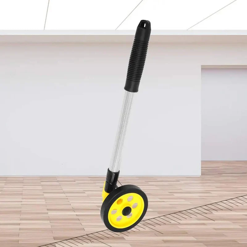 High Visibility Rolling Distance Measuring Wheel With Quick Push Reset Feature And Durable Tpr Wheels Lightweight Aluminum Bar For Hassle Free Indoors Or Outdoors Property Measurements