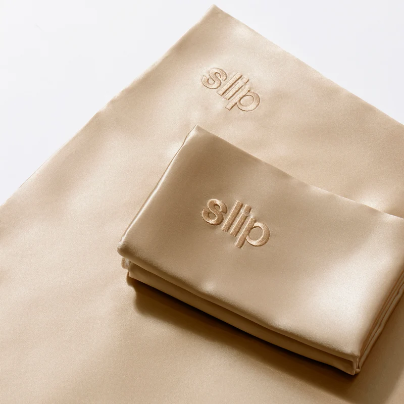 Taie d'Oreiller en Soie Euro Caramel