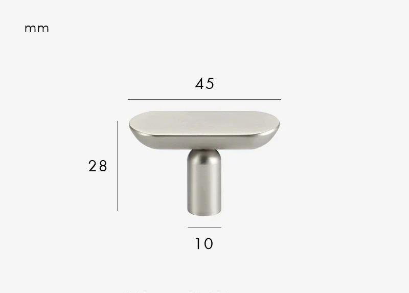 Poignée de meuble au design originale Gris inox
