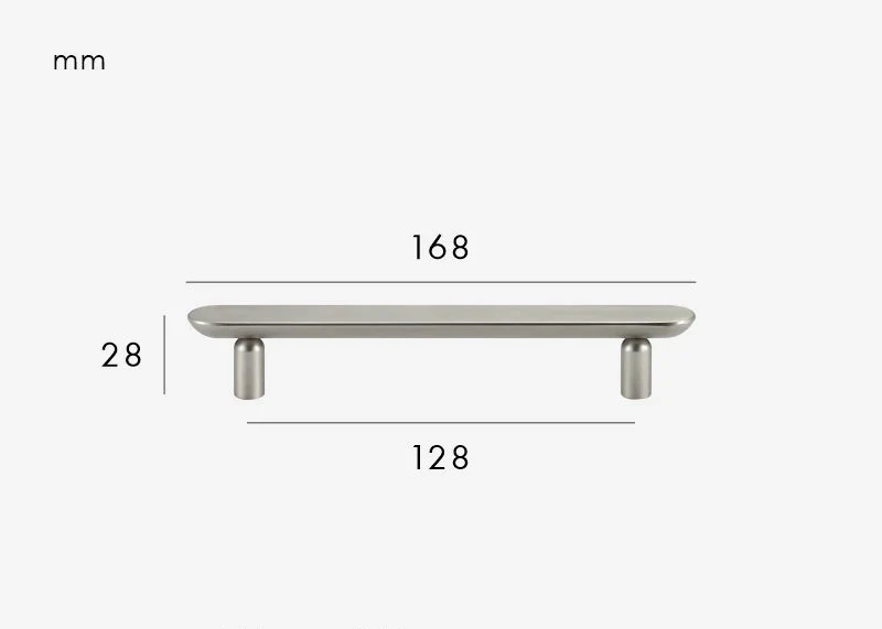 Poignée de meuble au design originale Gris inox
