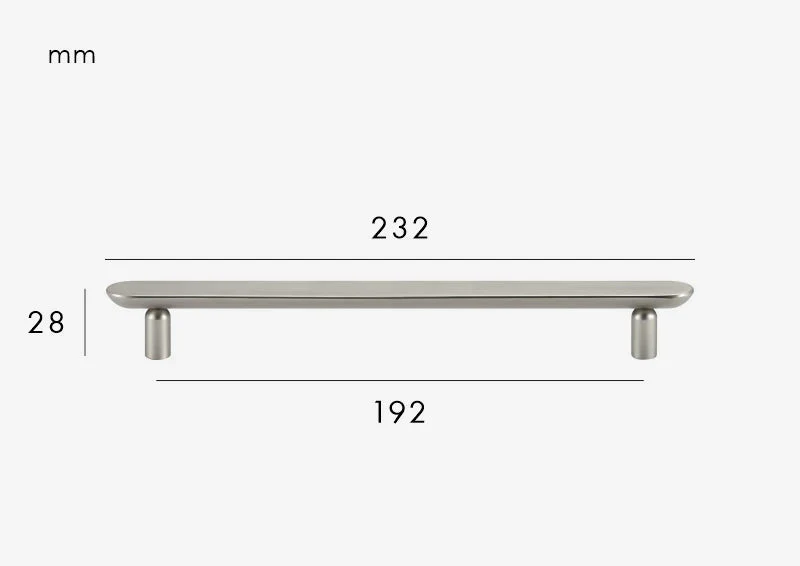 Poignée de meuble au design originale Gris inox