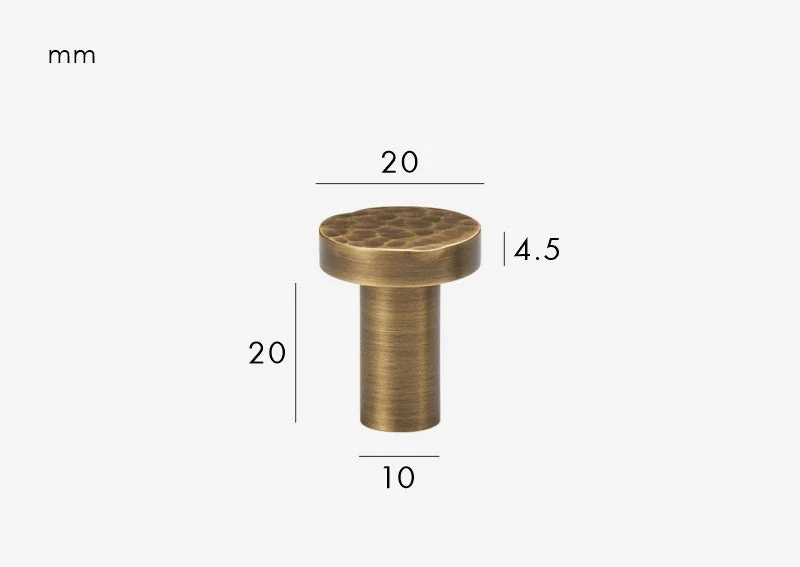 Poignée de Meuble martelée Bronze