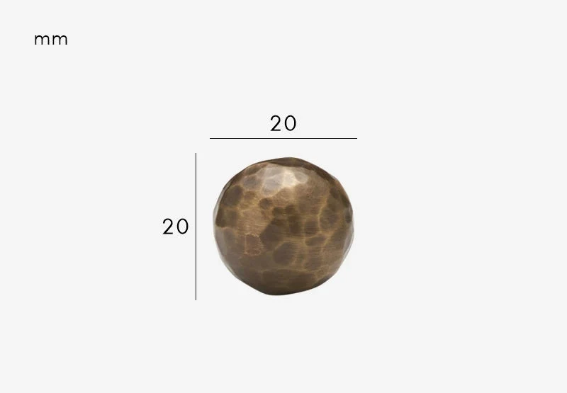 Poignée de Meuble martelée Bronze