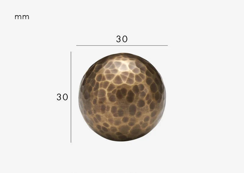 Poignée de Meuble martelée Bronze