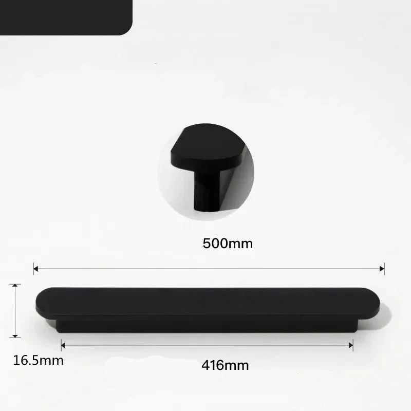 Poignée de meuble ultra-fine noire