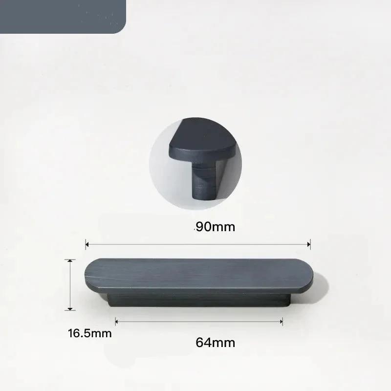 Poignée de meuble ultra-fine Gris anthracite