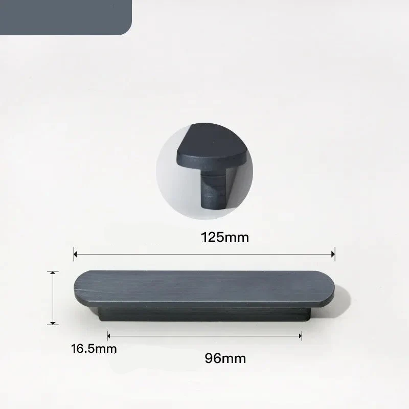 Poignée de meuble ultra-fine Gris anthracite
