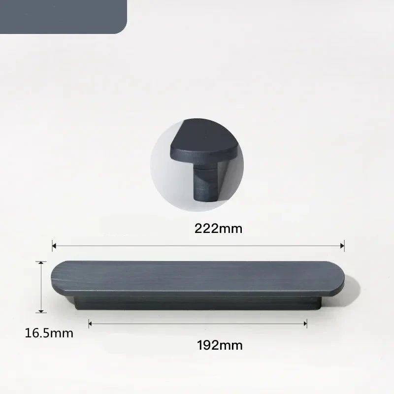 Poignée de meuble ultra-fine Gris anthracite