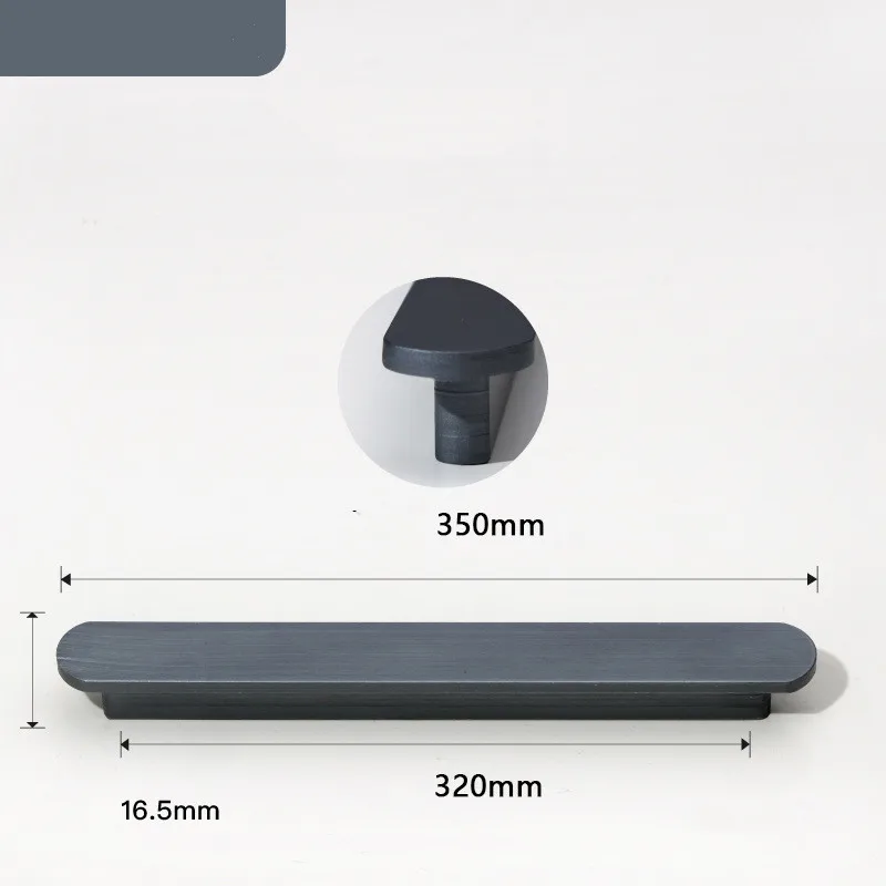 Poignée de meuble ultra-fine Gris anthracite