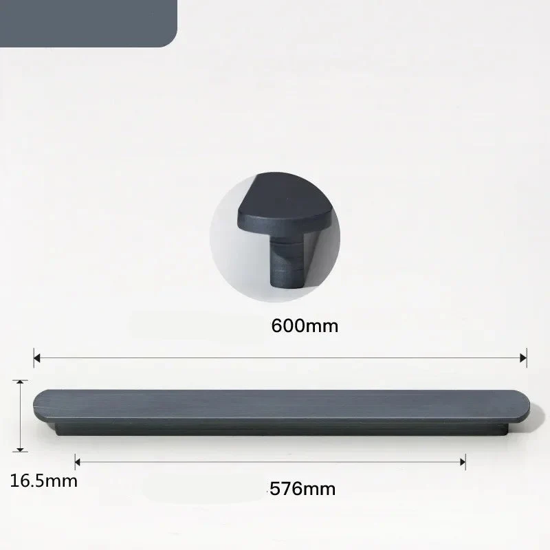 Poignée de meuble ultra-fine Gris anthracite