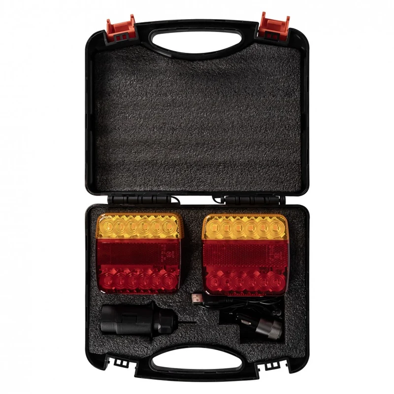 Kit d'éclairage sans fil 12 V pour remorque, fixation magnétique / 7 pôles