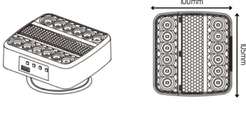 Kit d'éclairage sans fil 12 V pour remorque, fixation magnétique / 7 pôles
