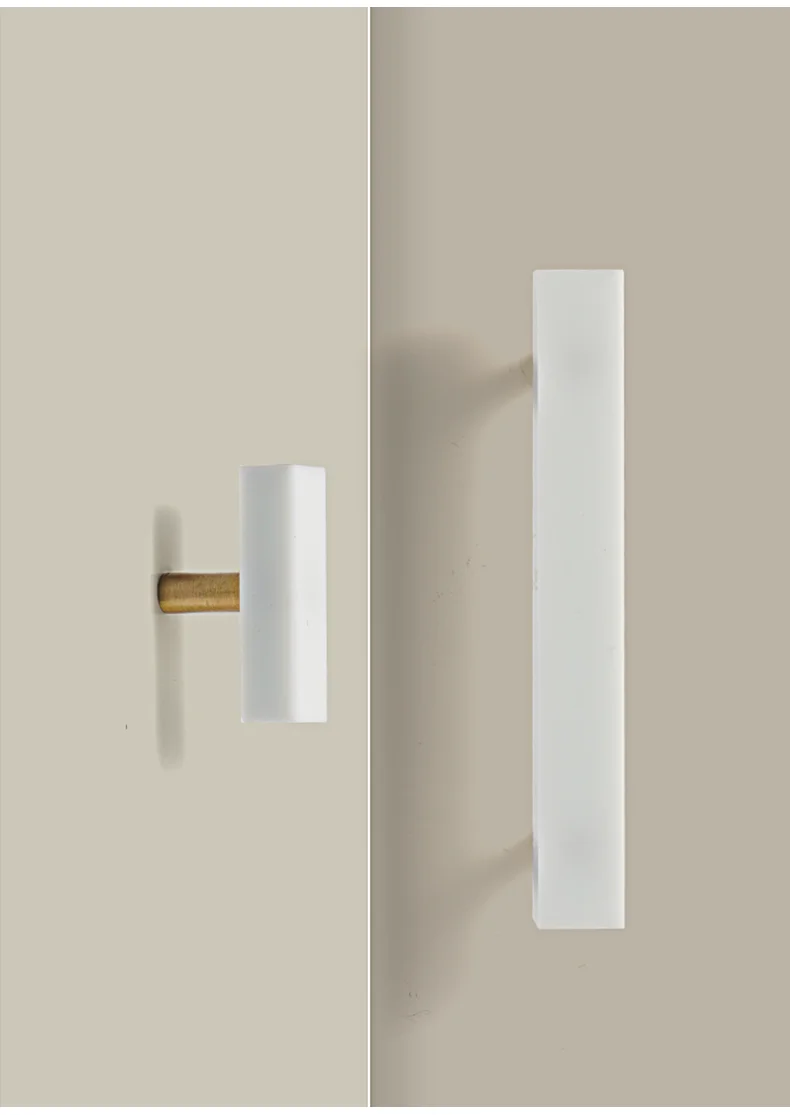 Poignée de meuble marbre Blanc