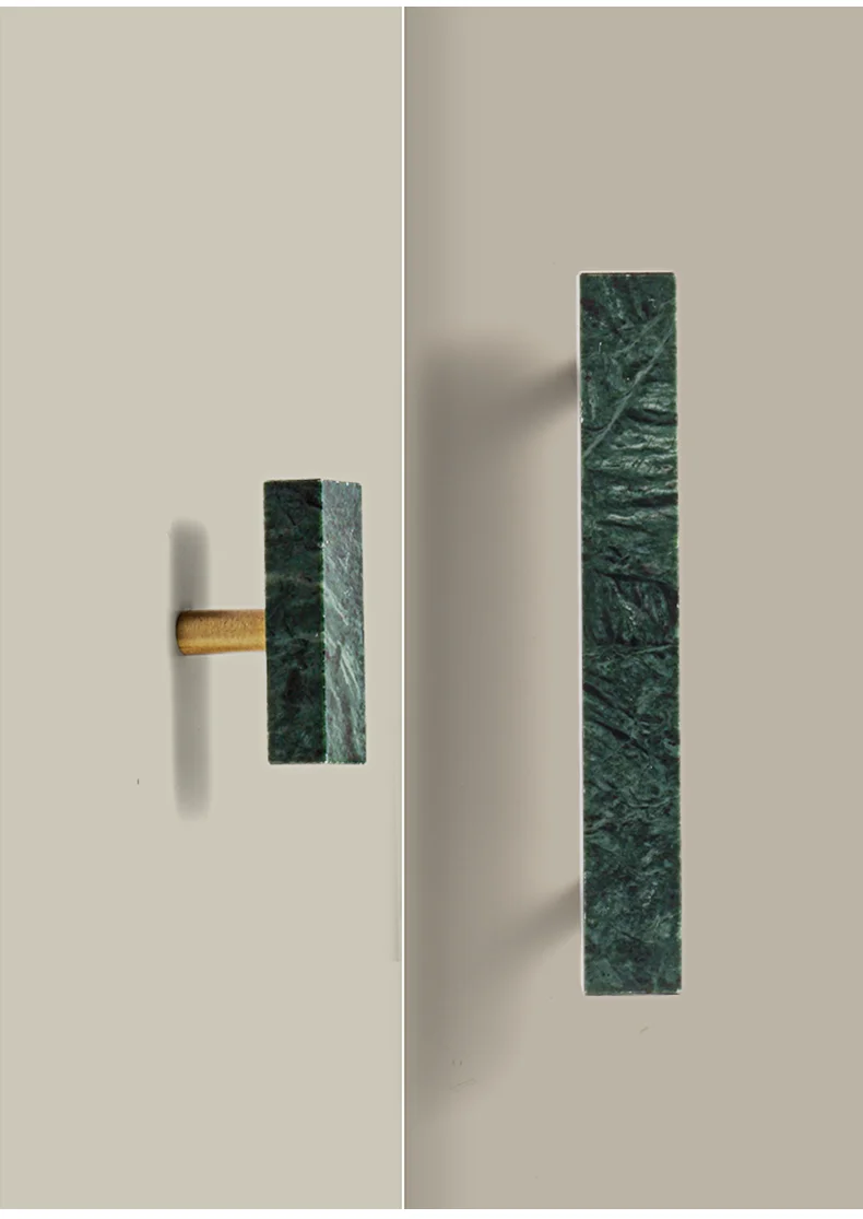 Poignée de meuble marbre vert