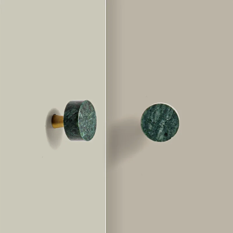 Poignée de meuble marbre vert