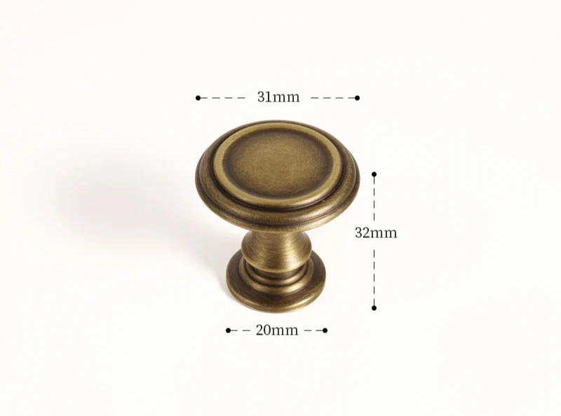 Poignée de meuble antique bronze brossé
