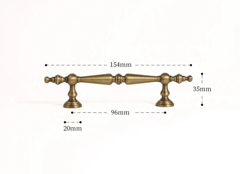 Poignée de meuble antique bronze brossé