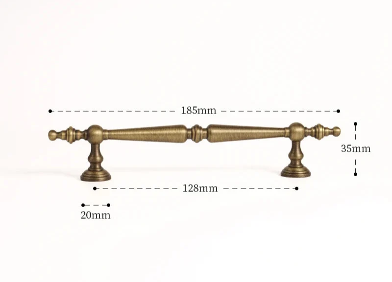 Poignée de meuble antique bronze brossé