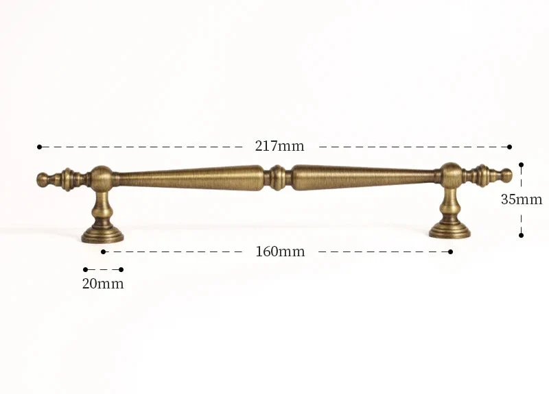 Poignée de meuble antique bronze brossé