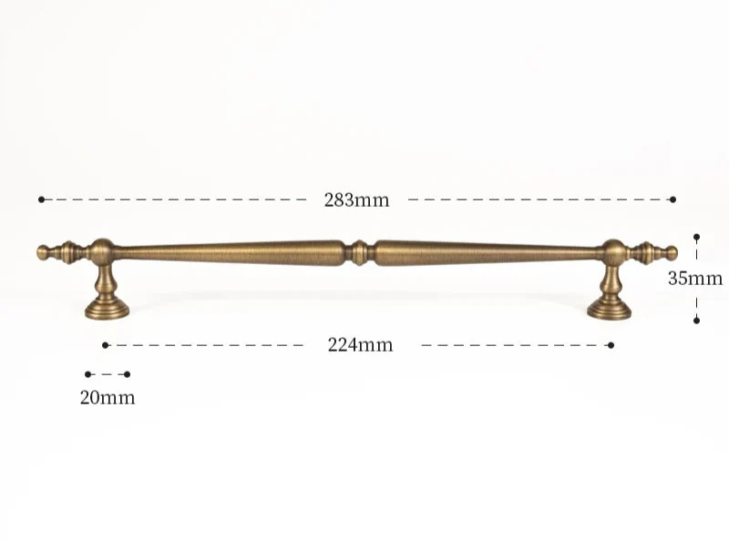 Poignée de meuble antique bronze brossé