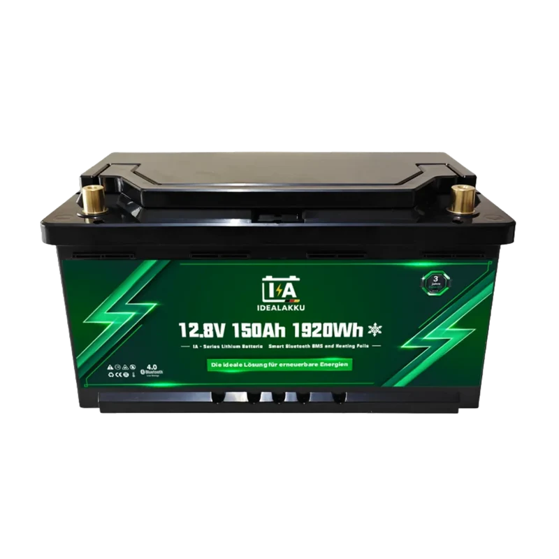 Batterie LiFePO4 12.8V 150Ah (1920Wh) IDEALAKKU IA-12-150H – Chauffage intégré & Bluetooth