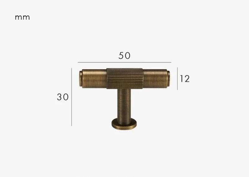 Poignée de meuble en Laiton effet bronze