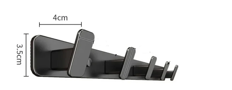 Porte manteau Mural Gris anthracite