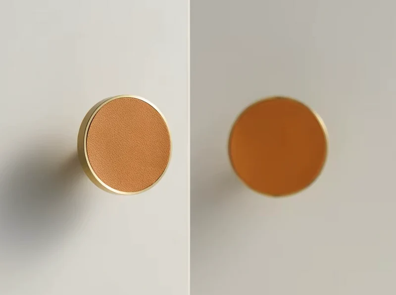 Poignée de meuble Laiton & Orange Foncé