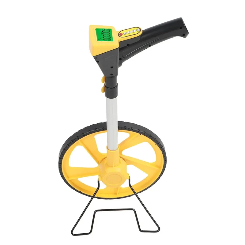 Pro Grade Digital Measuring Wheel With Backlit LCD Display And Memory Storage Tracks Distances Up To 99999 Feet No Fuss With A Fold Away Handle Ideal For Surveying Construction And Landscaping Jobs