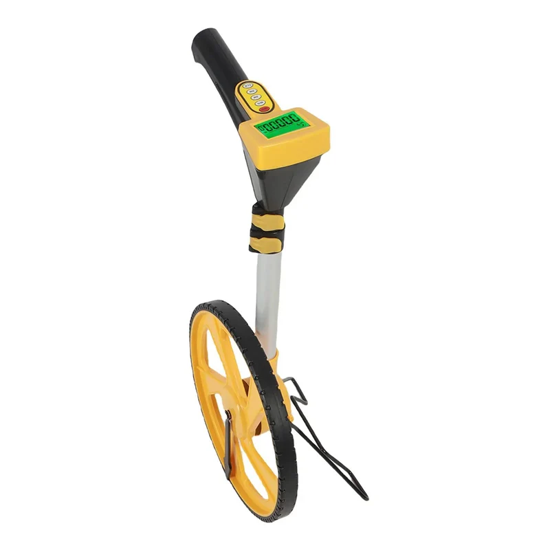Pro Grade Digital Measuring Wheel With Backlit LCD Display And Memory Storage Tracks Distances Up To 99999 Feet No Fuss With A Fold Away Handle Ideal For Surveying Construction And Landscaping Jobs