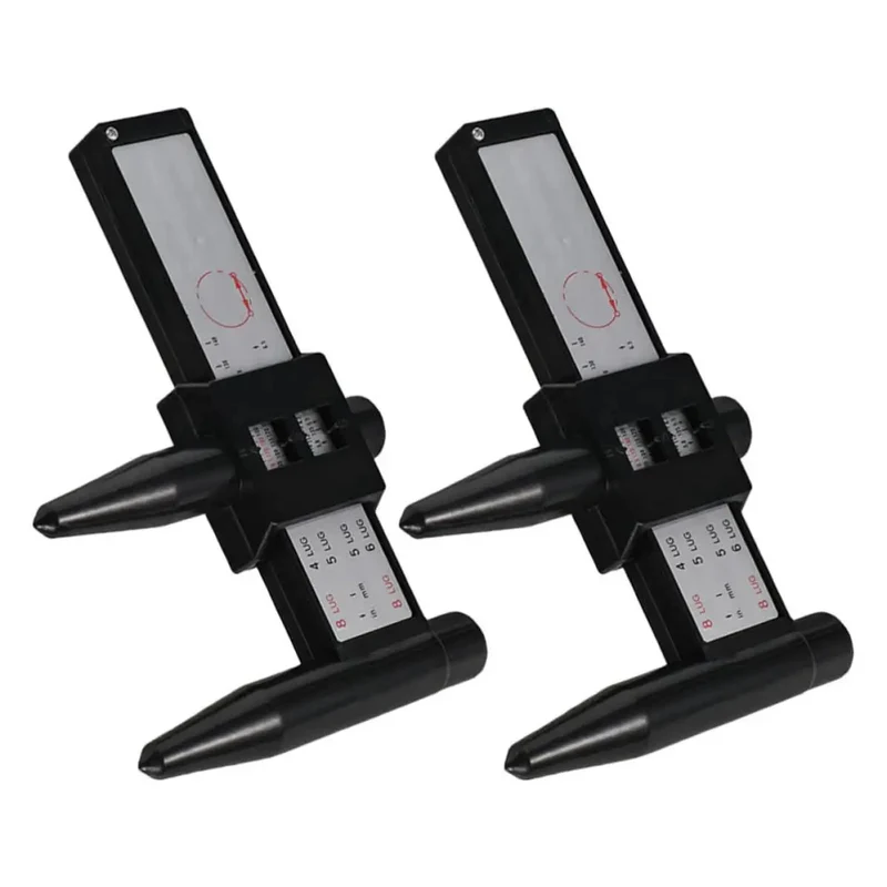2Pc Wheel Hub Diameter Ruler Abs Measuring Tool With Killer Precision And No Hassle Setup For Automotive Under The Hood Woodworking And Battled Tested Build Construction Projects Featuring Adjustable Angle Plate Gauge For Spot On Wheel Bolt Specs
