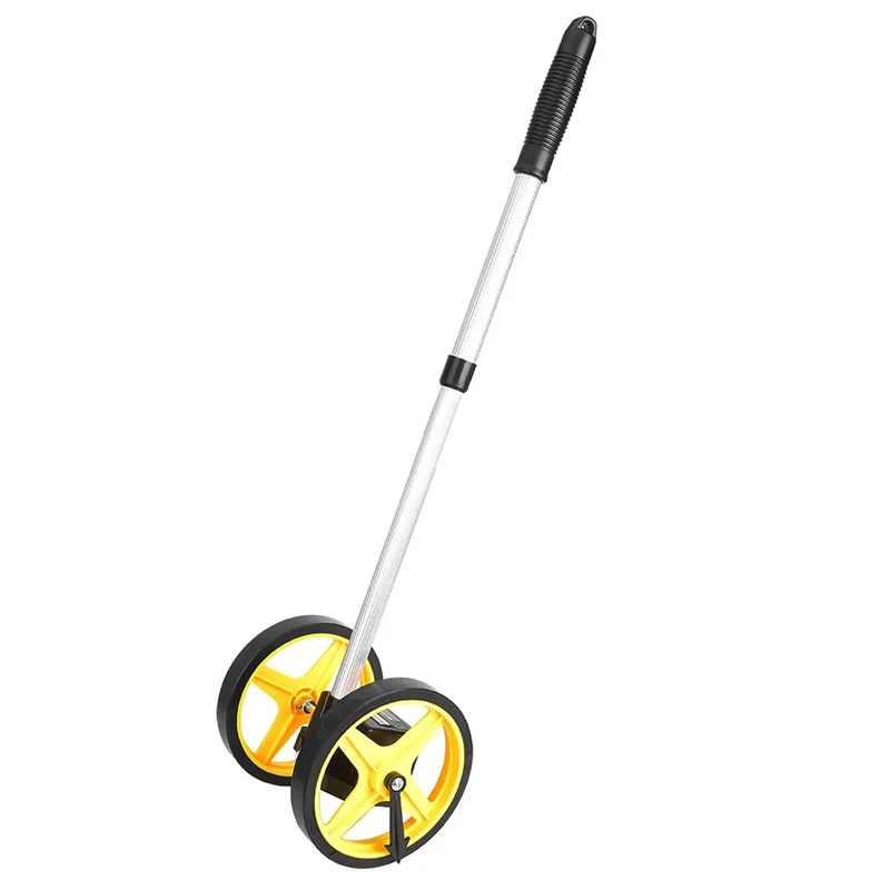 Dual Wheel Distance Measuring Gauge With Gear Driven Movement And Ergonomic Handle For Dead Accurate Tracking Up To 9999m Smooth Operator Design Built Tough For Outdoor Surveying Construction Sites And Professional Landscaping