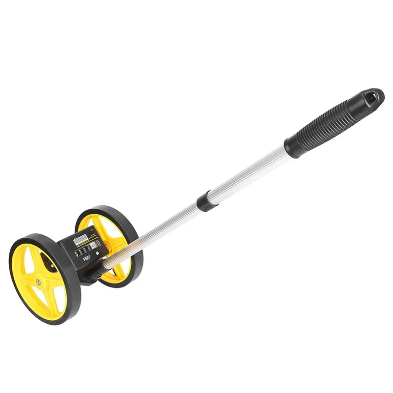 Dual Wheel Distance Measuring Gauge With Gear Driven Movement And Ergonomic Handle For Dead Accurate Tracking Up To 9999m Smooth Operator Design Built Tough For Outdoor Surveying Construction Sites And Professional Landscaping