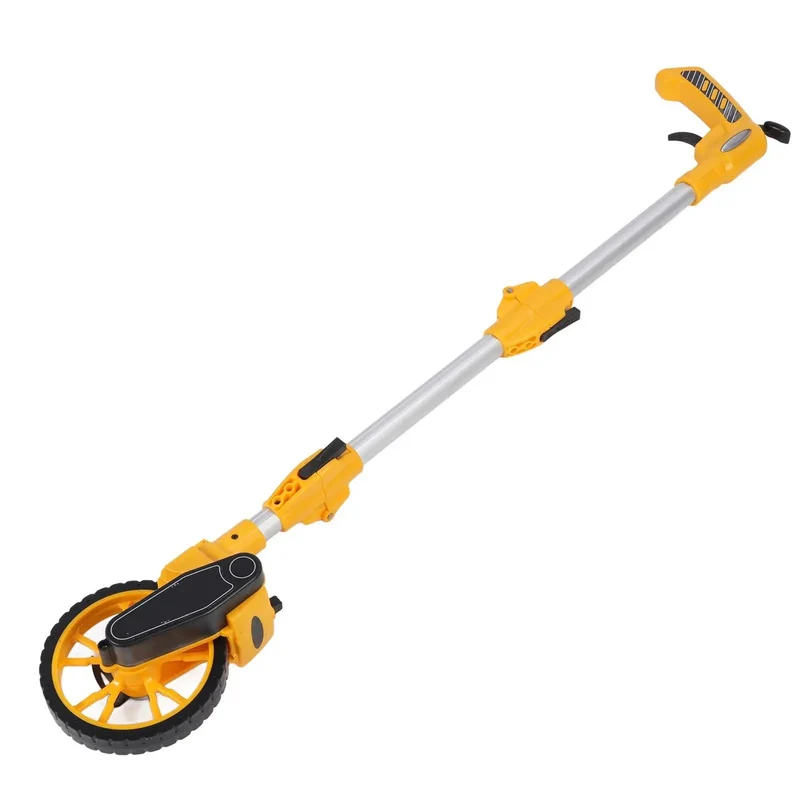 Slick Heavy Duty Distance Measuring Wheel With Hella Precise Readings Up To 9999 Point 9 Meters Smooth Rolling Tread For Landscaping Pros And Diy Crews Reliable Portable Tool That Makes Long Job Sites Easy To Measure Without The Hassle