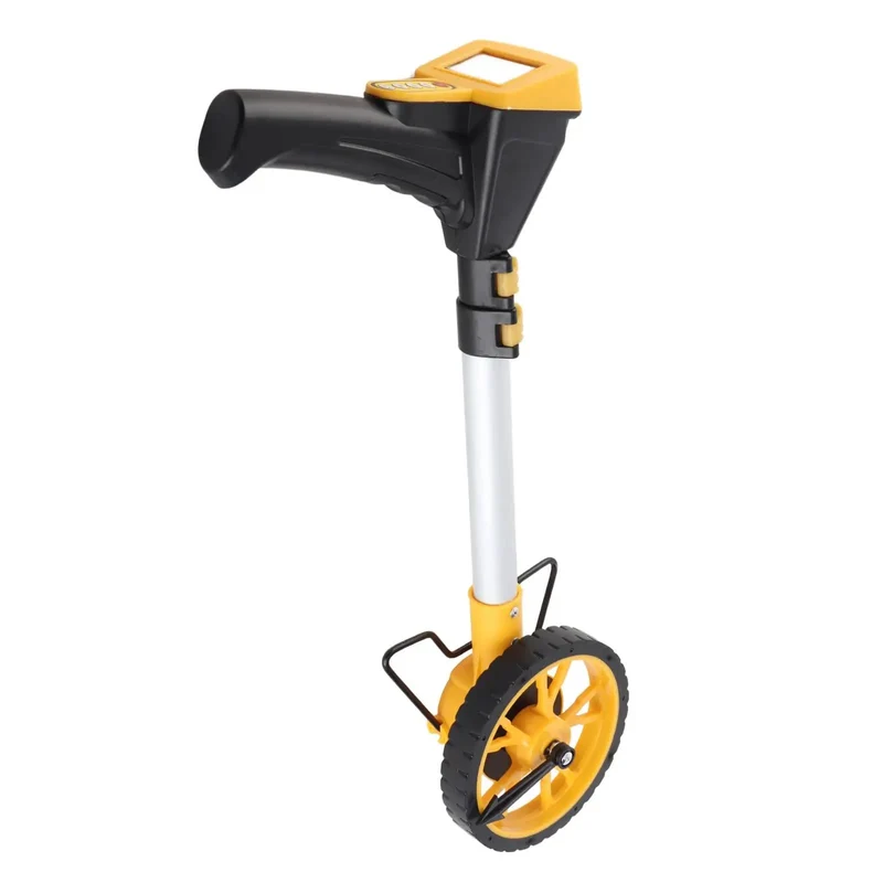 Foldable Digital Distance Measuring Wheel With Large Lcd Screen And Nonslip Road Tread For Builders And Surveyors Smooth Rolling Precision Tool Built Tough For Long Term Use Dead Accurate To NinetyNine Thousand Meters