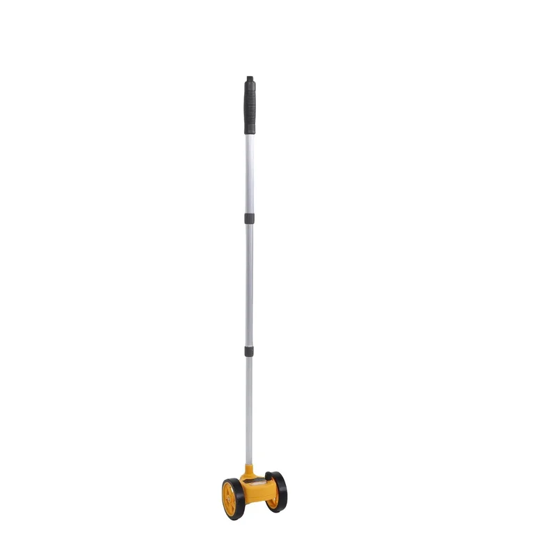 Top Notch Rolling Measuring Wheel With Four Inch Dual Counters For Landscaping And Road Work Featuring Dead Accurate Gear Design And Hassle Free Distance Tracking Up To Nine Thousand Nine Hundred Meters