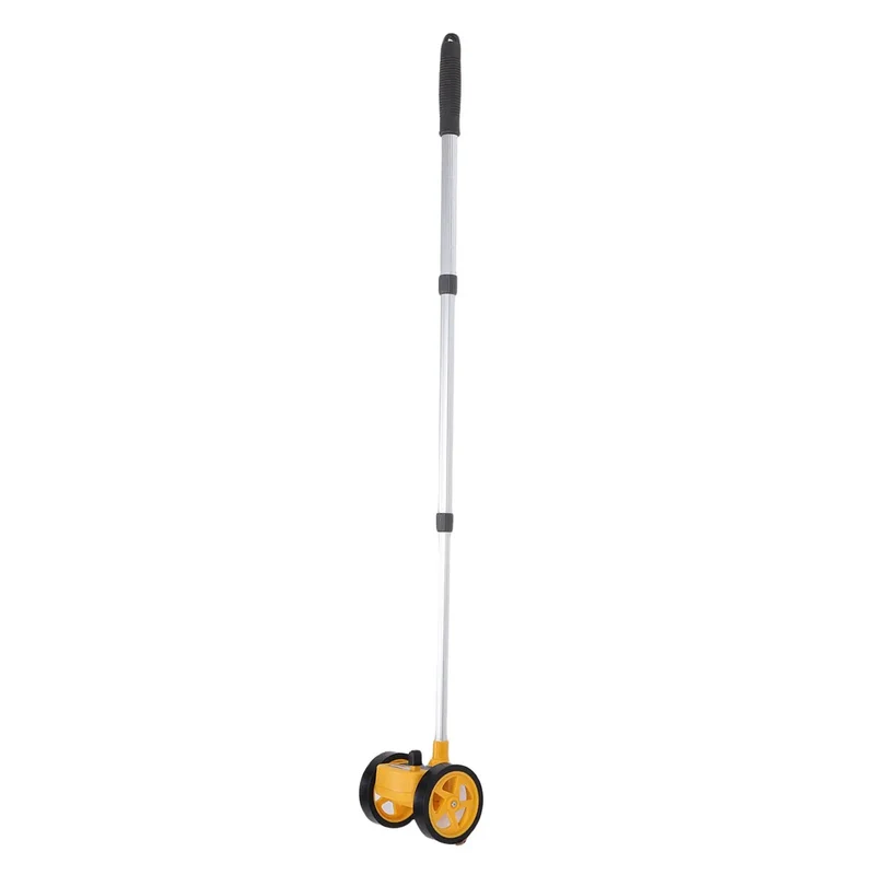 Top Notch Rolling Measuring Wheel With Four Inch Dual Counters For Landscaping And Road Work Featuring Dead Accurate Gear Design And Hassle Free Distance Tracking Up To Nine Thousand Nine Hundred Meters