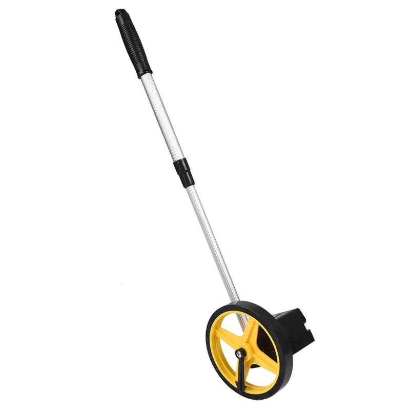Built Tough Mechanical Distance Measuring Wheel With Telescopic Handle And Slick Roll TPR Drum For Zero Hassle Road Surveying And Effortless Construction Tracking Setup
