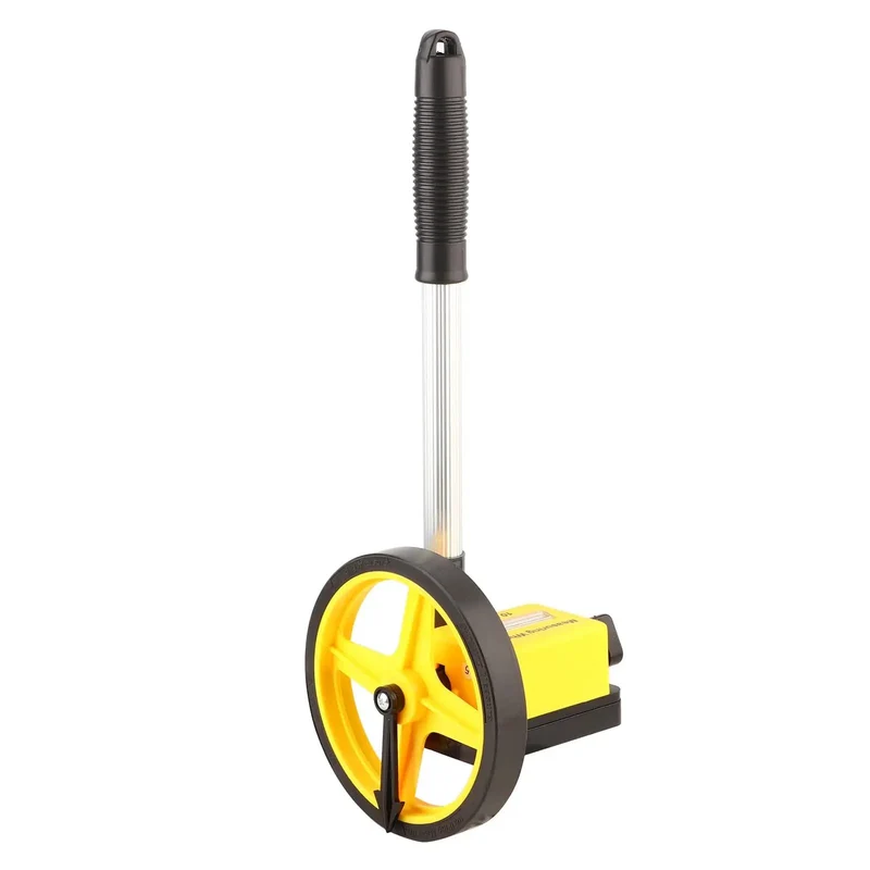 Built Tough Mechanical Distance Measuring Wheel With Telescopic Handle And Slick Roll TPR Drum For Zero Hassle Road Surveying And Effortless Construction Tracking Setup