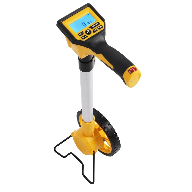 Tough As Nails Digital Measuring Wheel With Backlit Lcd Screen And IP54 Weather Sealed Casing Built Solid For Pros Who Want Straight Up Accurate Foot Inch Meter Readings With Instant Unit Swapping And A Kickin Non Slip Comfort Grip Handle