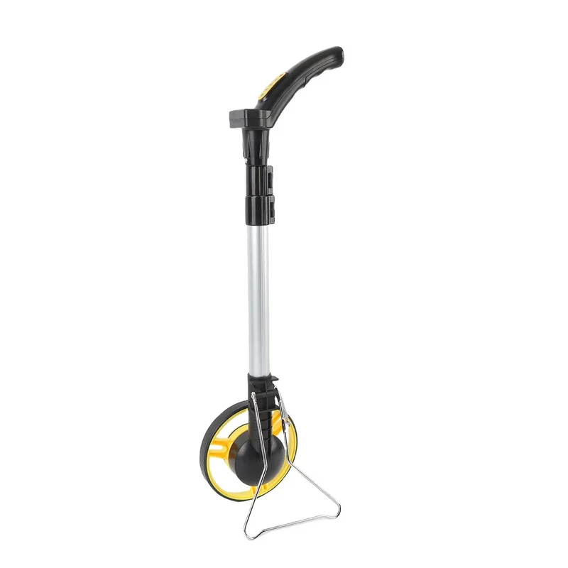 Digital Display Distance Measuring Wheel With Foldable Hand Push Roller And Built In Tape Measure Delivers Dead On Zero Point One Foot Accuracy For Hella Easy Construction Site Layouts And Land Surveying