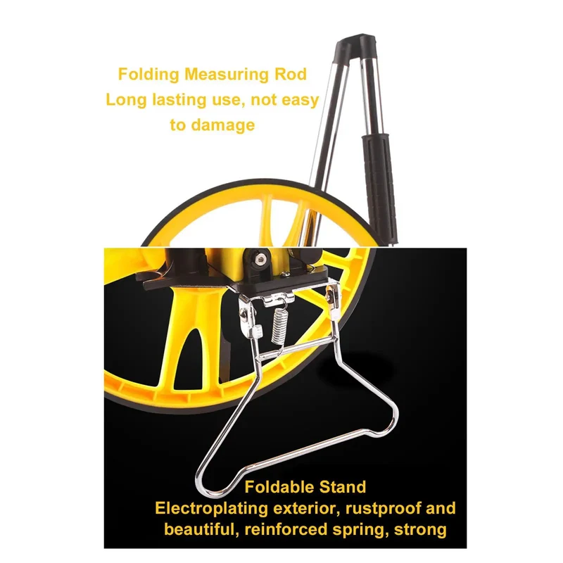 Professional Digital Distance Measuring Wheel Featuring Easy Peasy One Click Foldaway Design And Hella Accurate Readings Up To 99999 Point Zero Meters Or Feet For Survey Teams And Trade Professionals Seeking Rock Reliable Equipment