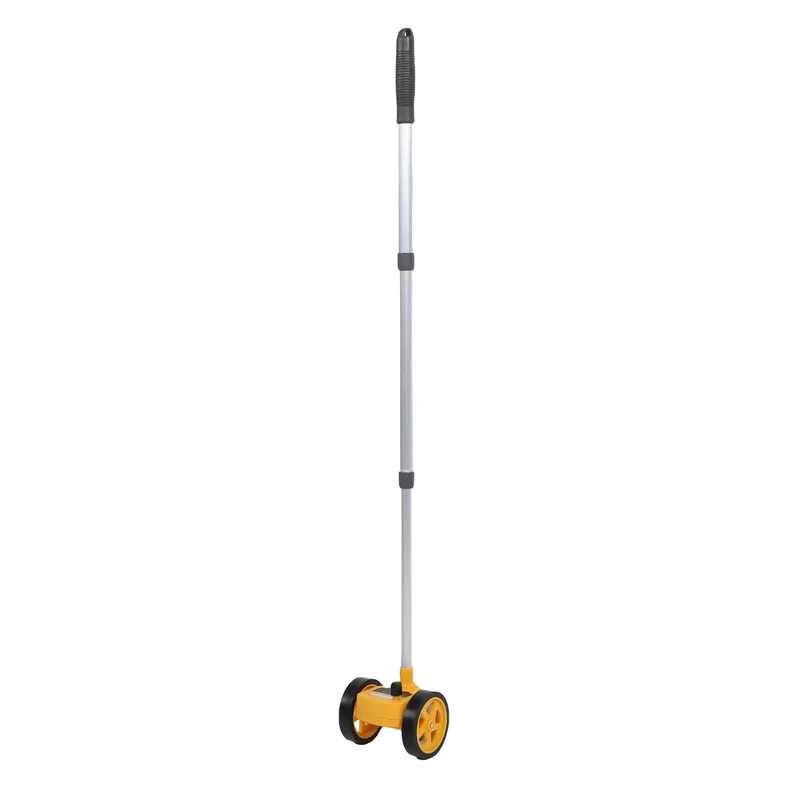Top-Shelf Rolling Measuring Wheel With 4-Inch Dual Rollers For On-The-Money Distance Stats Up To 9999.9 Meters Telescopic Aluminum Shaft Rugged ABS Housing Pro-Gear System For Landscaping Hustlers And Survey Squad