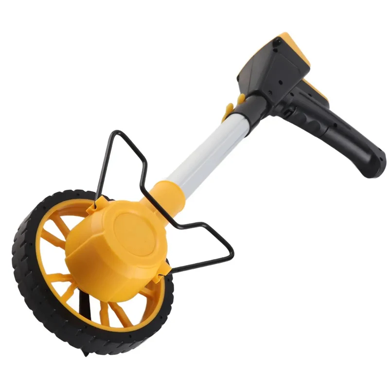 Foldable Digital Distance Measuring Wheel With Large Display Hassle Free Road And Land Surveying Gritty Terrain Gear Crafted For Builders And Farmers To Nail Every Measurement Smooth Operation Guaranteed