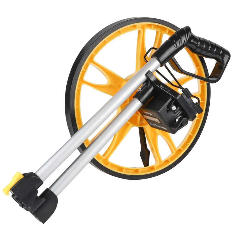 Heavy Duty Foldable Mechanical Distance Measuring Wheel With Precise Dial Display And Non Slip Flexible Rubber Wheel For Tracing Driveways Marking Pastures Or Paving Projects Made For The Daily Grind