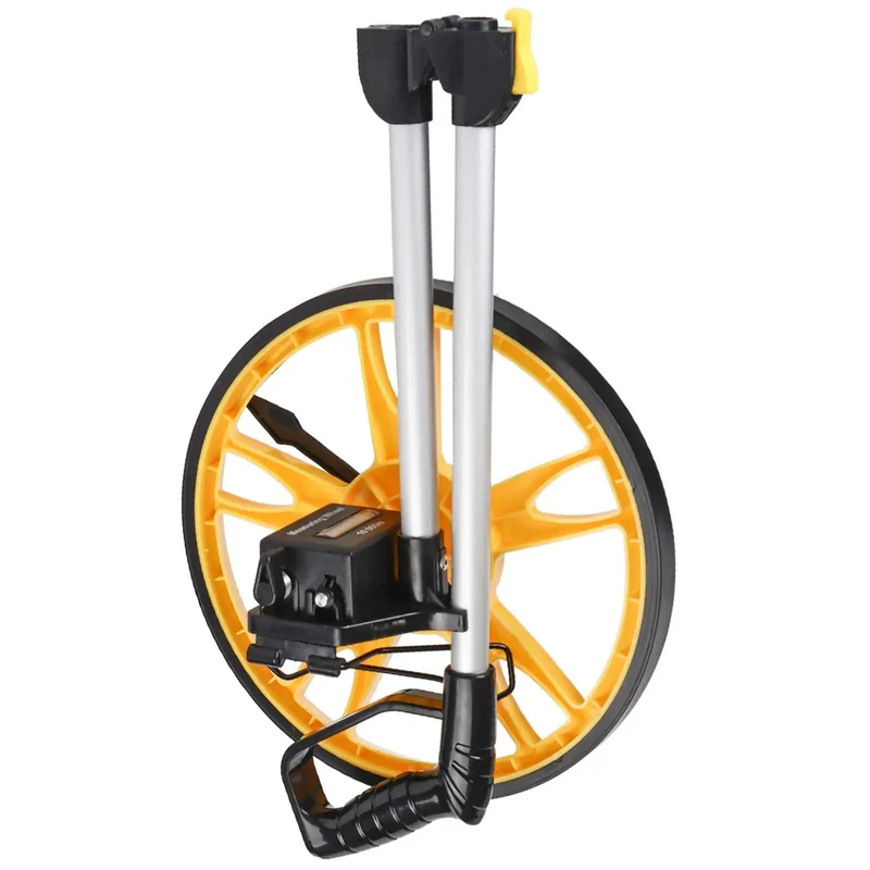 Heavy Duty Foldable Mechanical Distance Measuring Wheel With Precise Dial Display And Non Slip Flexible Rubber Wheel For Tracing Driveways Marking Pastures Or Paving Projects Made For The Daily Grind
