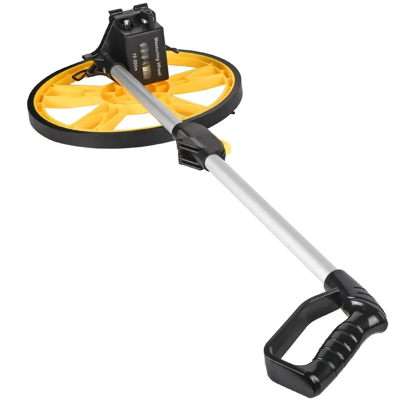 Heavy Duty Foldable Mechanical Distance Measuring Wheel With Precise Dial Display And Non Slip Flexible Rubber Wheel For Tracing Driveways Marking Pastures Or Paving Projects Made For The Daily Grind