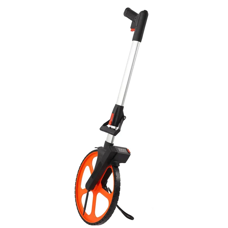 Heavy Duty Mechanical Measuring Wheel With Comfortable Grip For Land Survey Jobs And Outdoor Distance Tracking Crafted From Rock Solid Aluminum And Reinforced Nylon For Smooth Rolling Action That Chews Up Rough Terrain Like A Champion On The Daily
